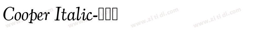 Cooper Italic字体转换 Cooper Italic字体转换